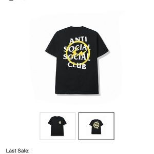 Anti Social Social Club x Fragment Yellow Bolt Tee